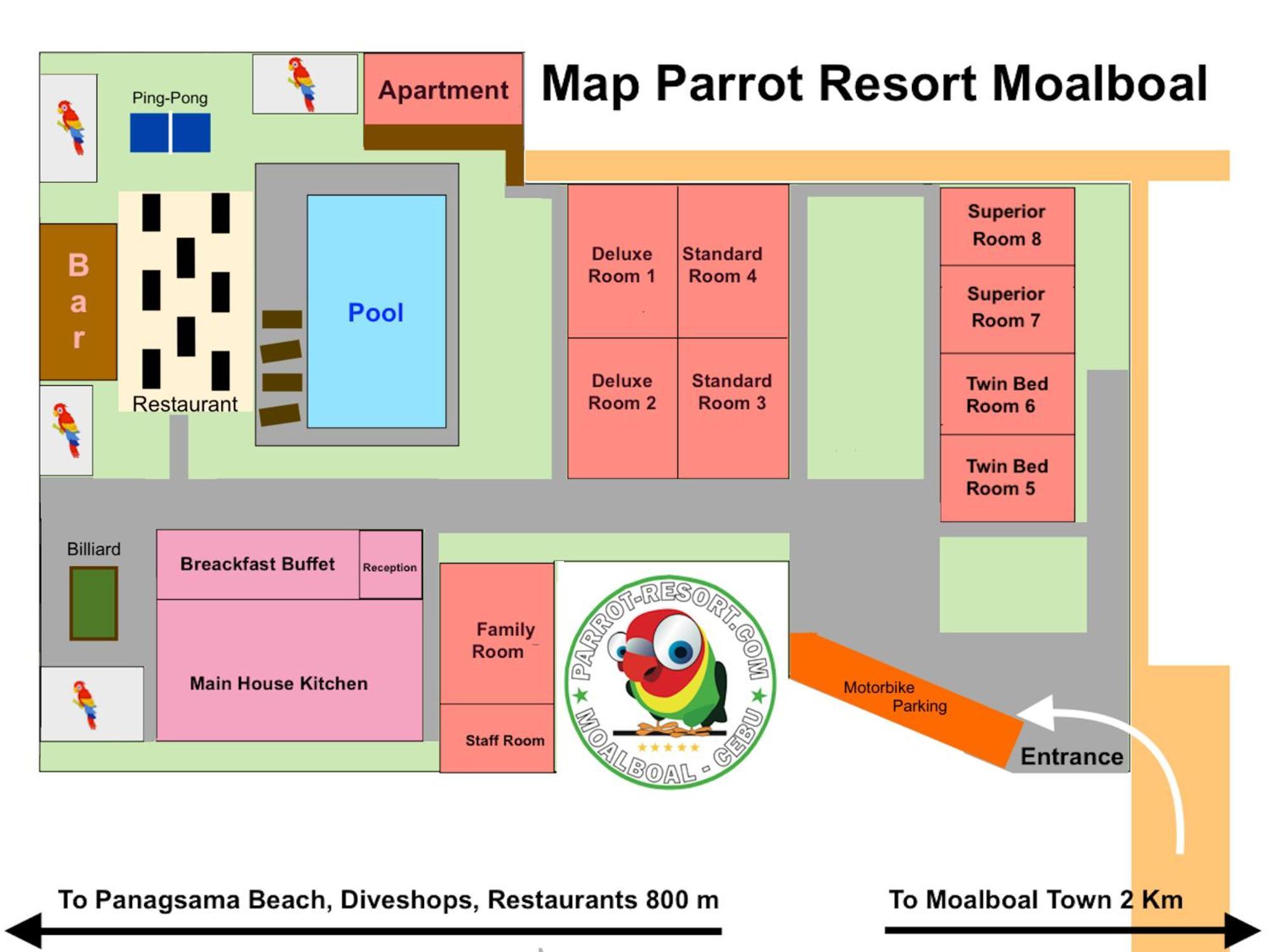 Parrot Resort Moalboal Ngoại thất bức ảnh